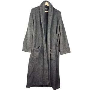 Barefoot Dreams CozyChic Solid Gray Robe Sz 2 (Medium/52” bust) GUC
